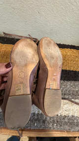 Free People Lace-Up Ballet Flats Brown - Image 4