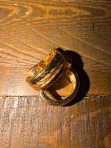 Christian Dior Vintage Gold Tone Clip-On Hoop Earrings - Image 2