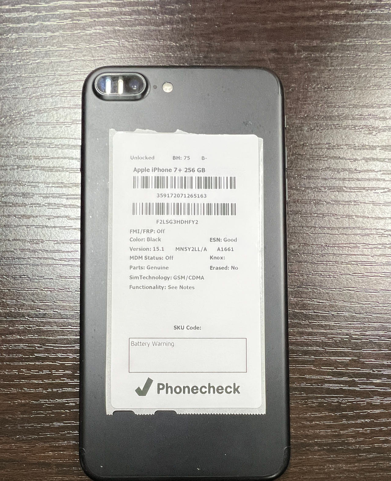 Apple iPhone 7 Plus 256GB Black
