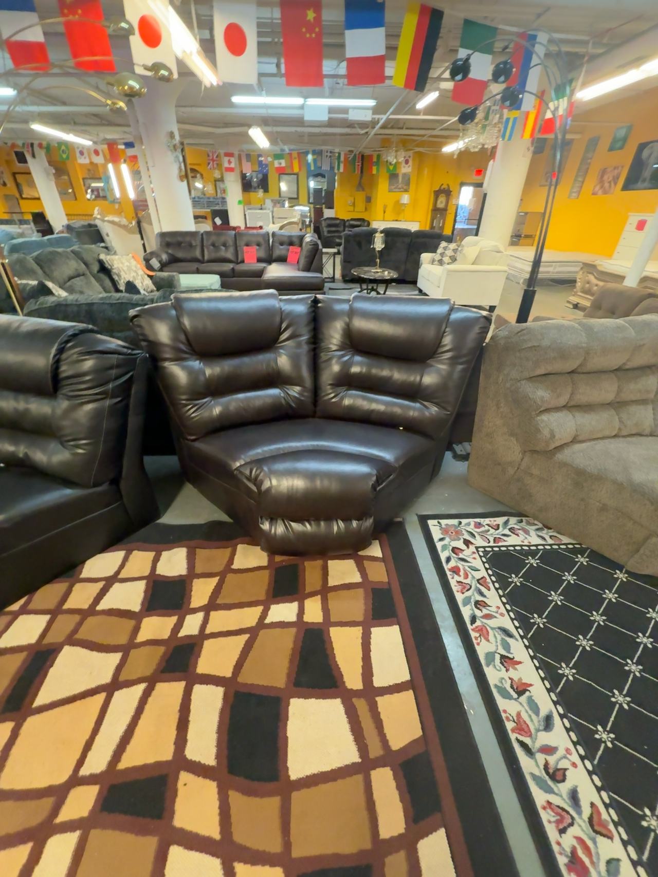 Ashley Vacherie Brown Wedge Sectional Sofa