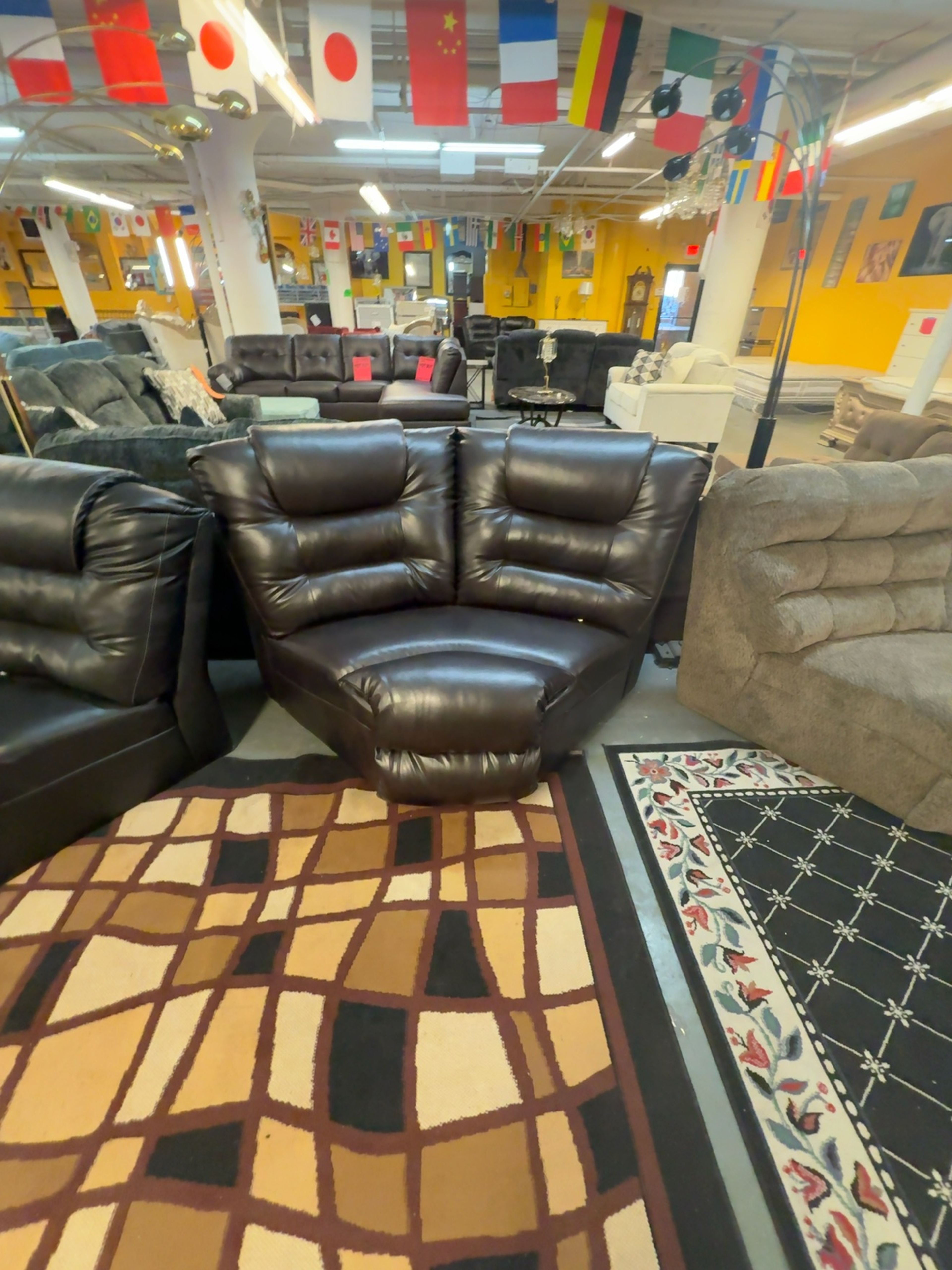 Ashley Vacherie Brown Wedge Sectional Sofa