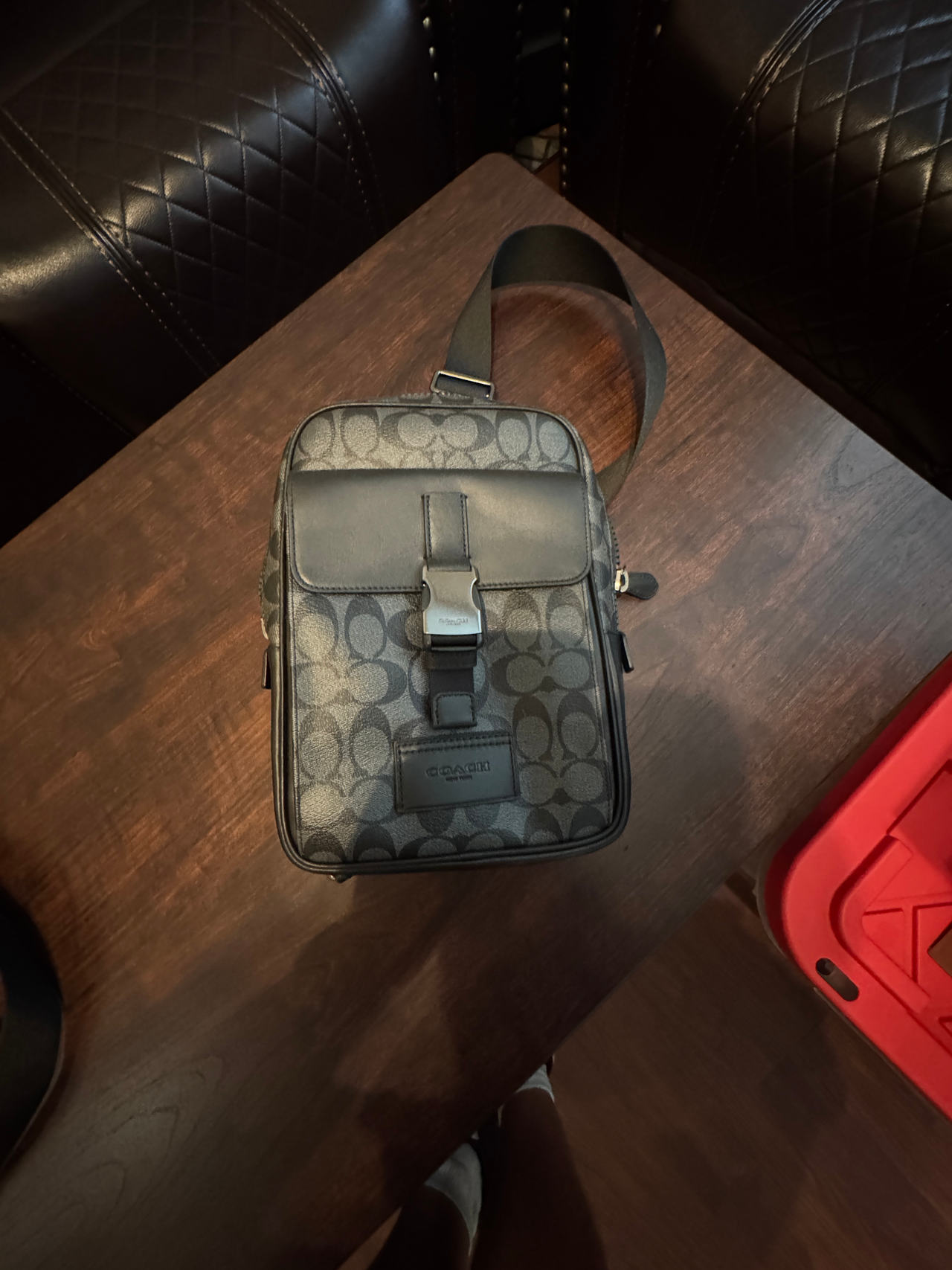 Coach Men's Signature Canvas Crossbody Bag