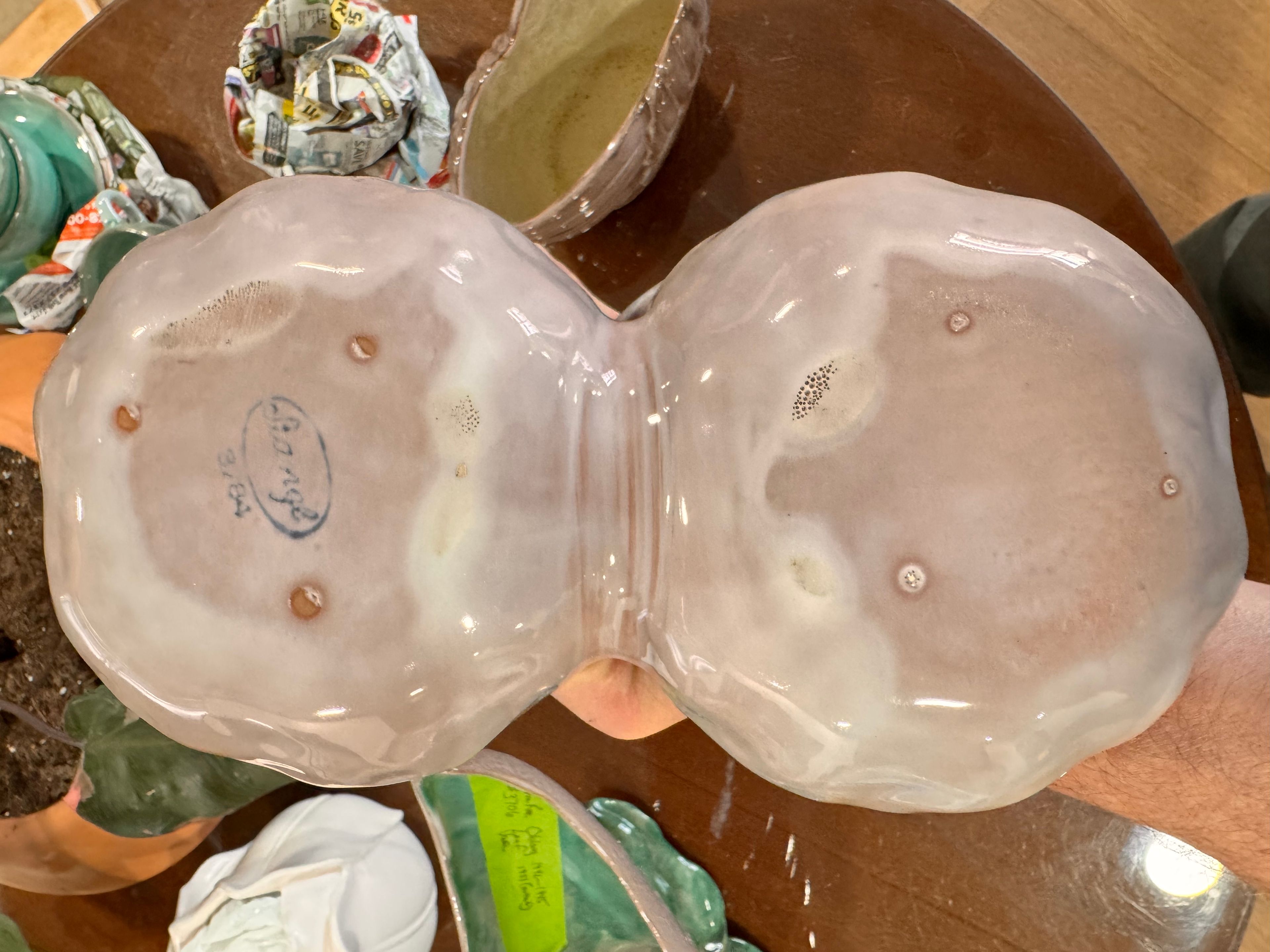 Vintage Stangl Pottery Terra Rose Double Bowl w/Handle #3784