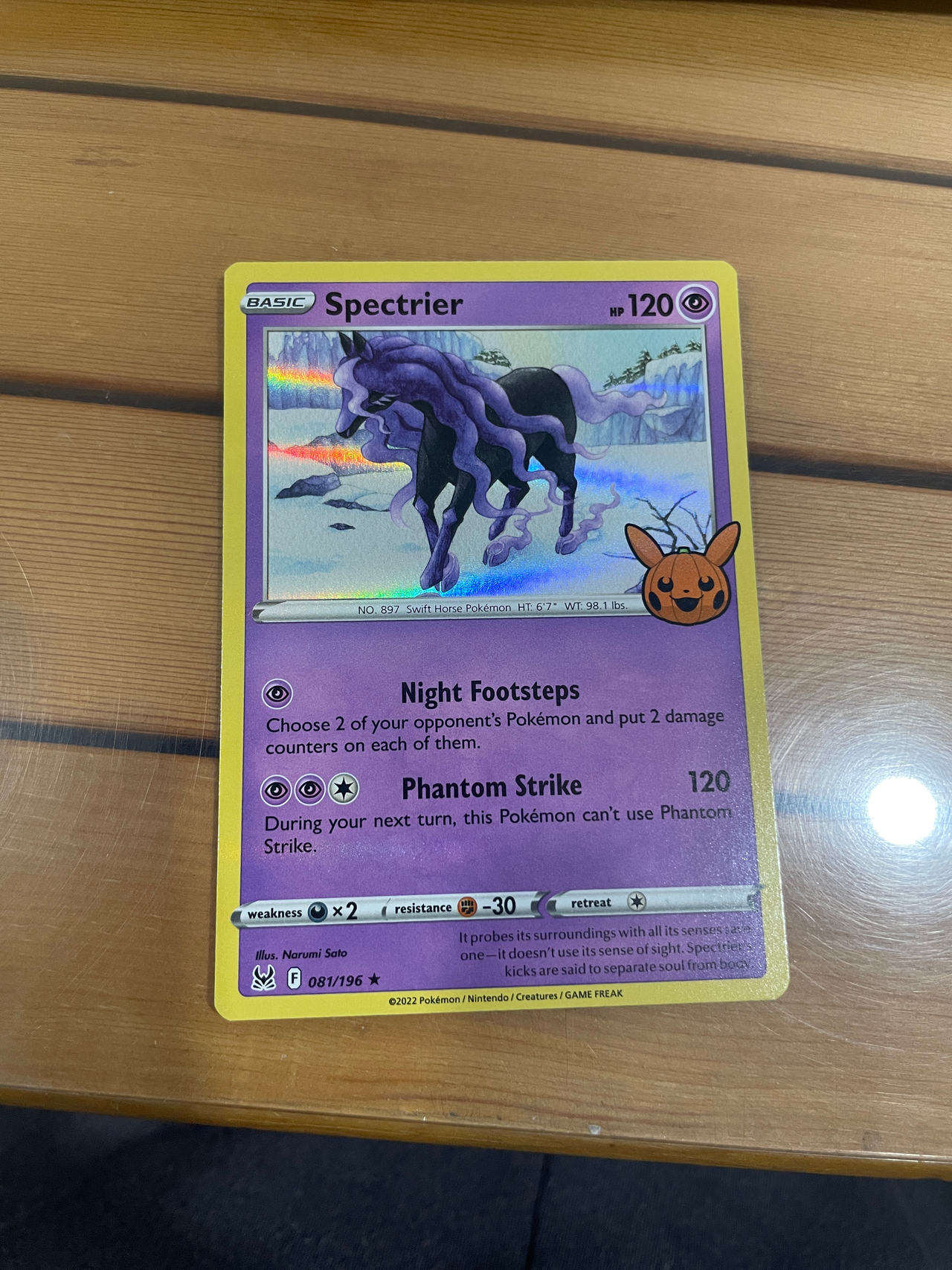 Spectrier Pokémon Card