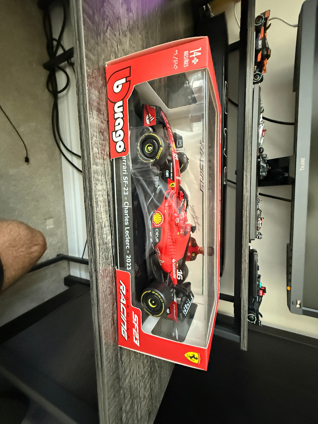Bburago Ferrari SF-23 Charles Leclerc 2023 Diecast Model Car 1:23
