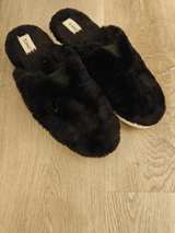 TOMS Alpargata Mallow Mule Black Faux Fur Slippers - Image 2