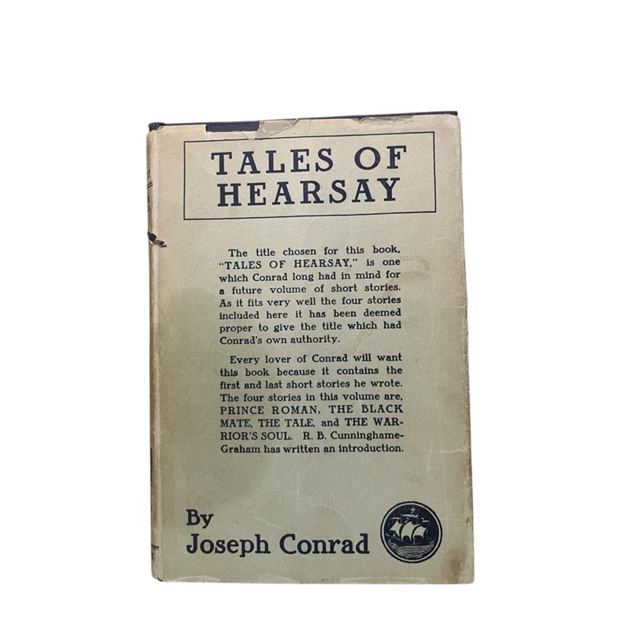 Tales of Hearsay by Joseph Conrad 1925 First Edition Hardcover Book