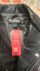 The Wild Collective Ohio State Buckeyes Vegan Leather Moto Jacket - Image 4