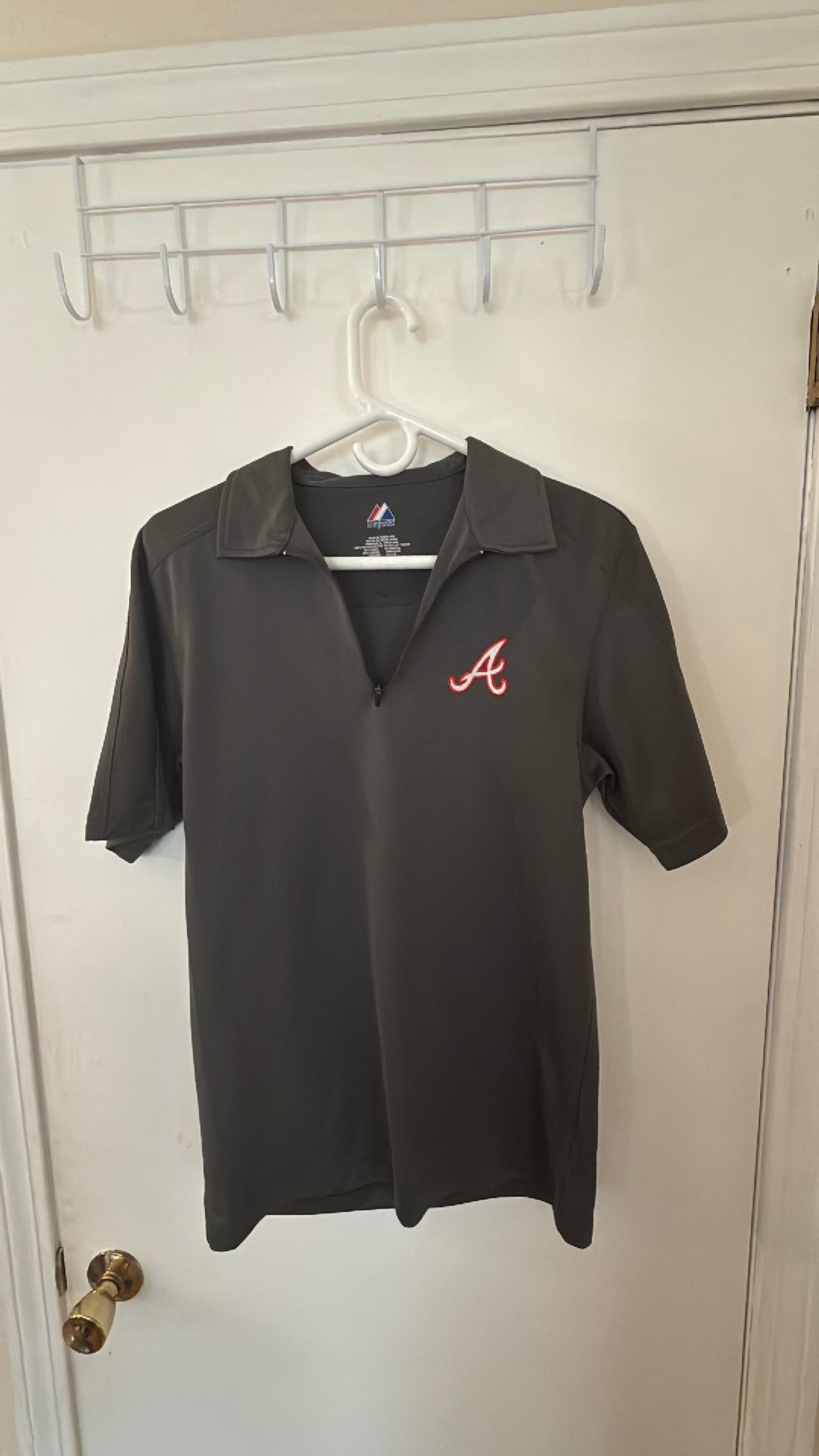 Majestic Atlanta Braves Quarter-Zip Polo Shirt