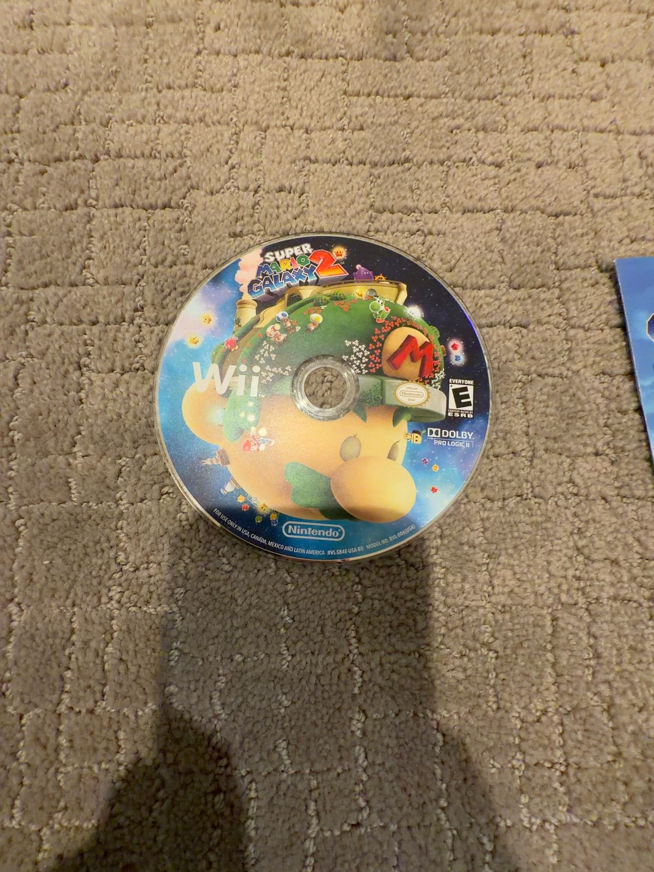 Nintendo Super Mario Galaxy 2 Wii Game Disc
