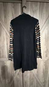 Medium Bob Mackie Wearable Art Black Knit Cardigan - Image 3