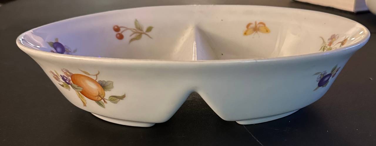Royal Worcester Evesham Gold Oval Divided Vegetable Bowl
