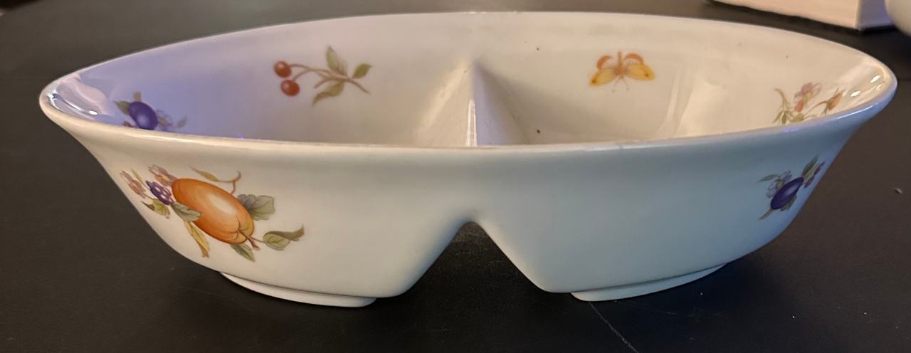 Royal Worcester Evesham Gold Oval Divided Vegetable Bowl