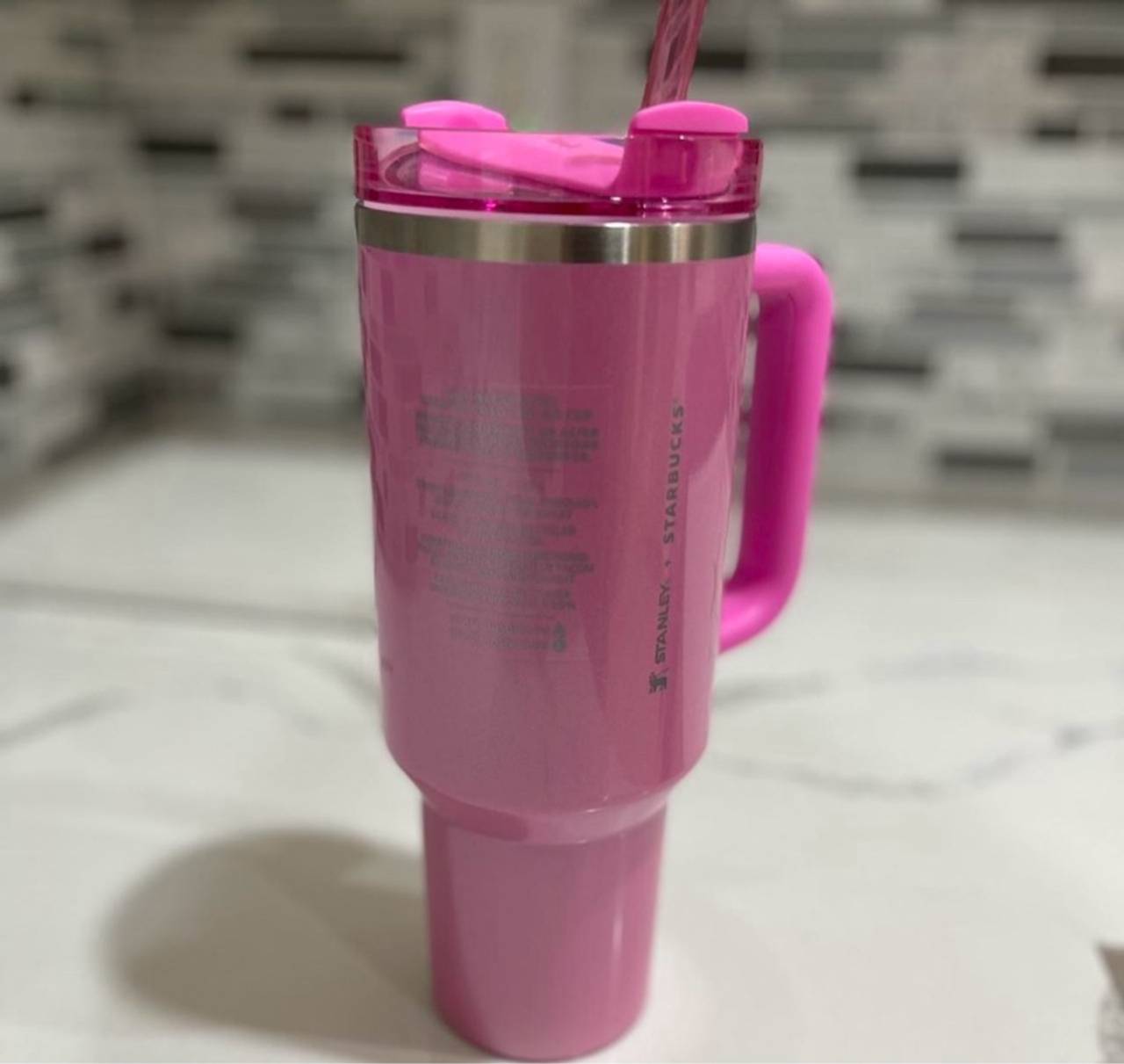 Stanley 40oz Starbucks Winter Pink Tumbler