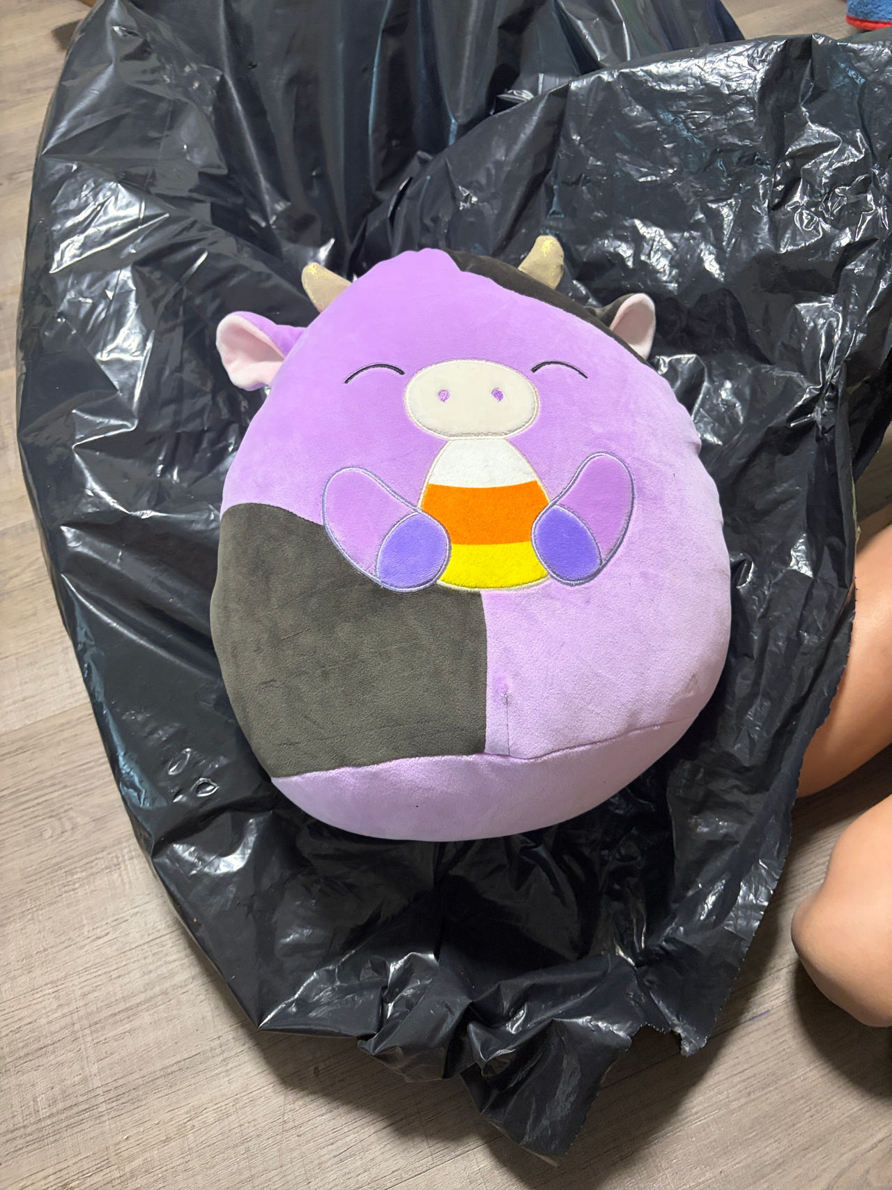 Squishmallows Alexie the Cow with Candy Corn Halloween Plush