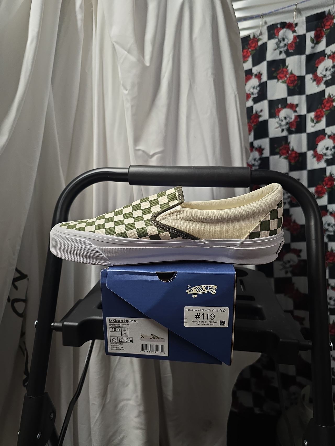 Vans Vault OG Classic Slip-On 98 LX Checkerboard Grape Leaf