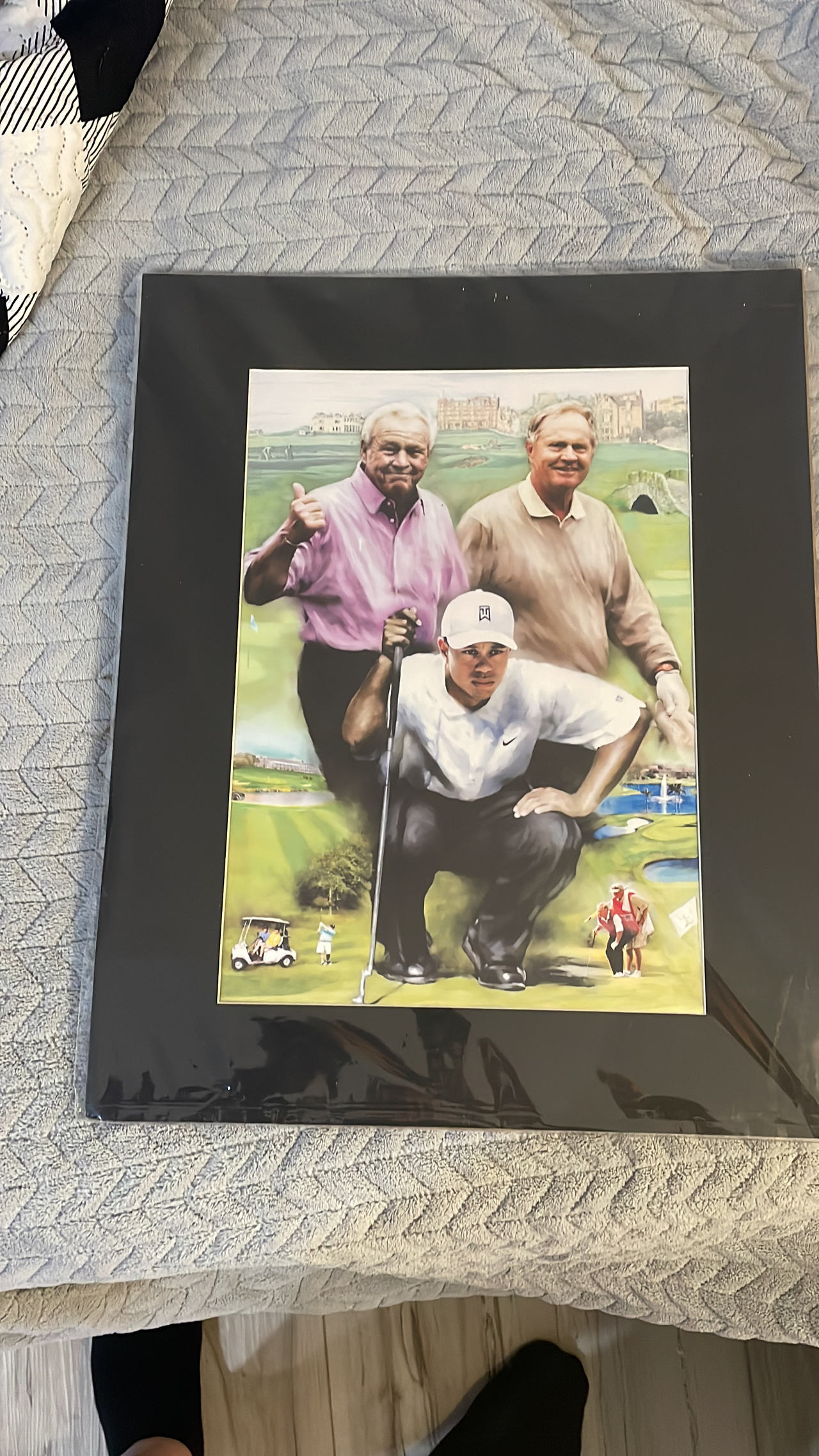 Golf Legends Arnold Palmer Jack Nicklaus Tiger Woods Art Print