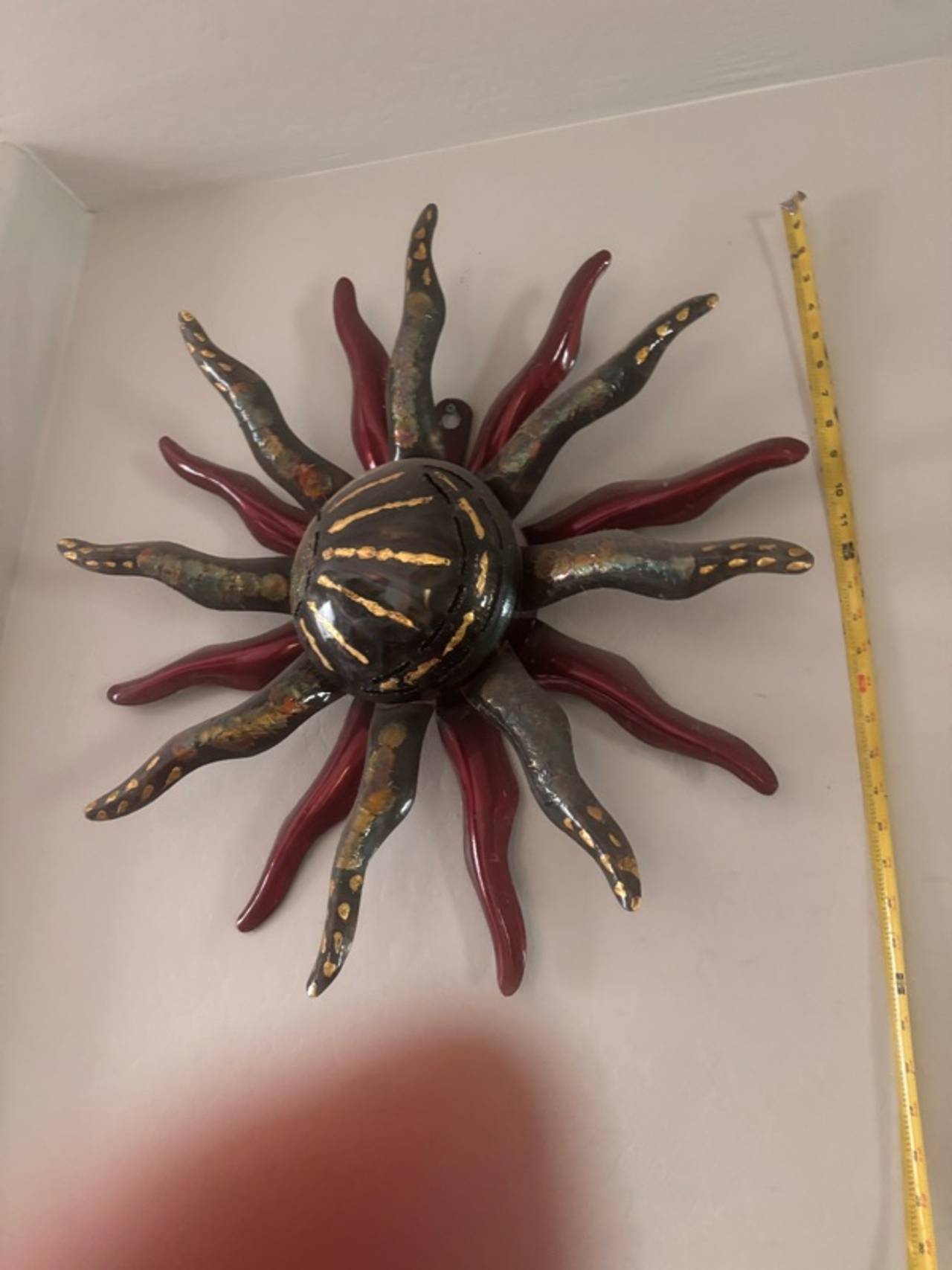 Aztec Metal Sun Wall Art 2ft Bronze