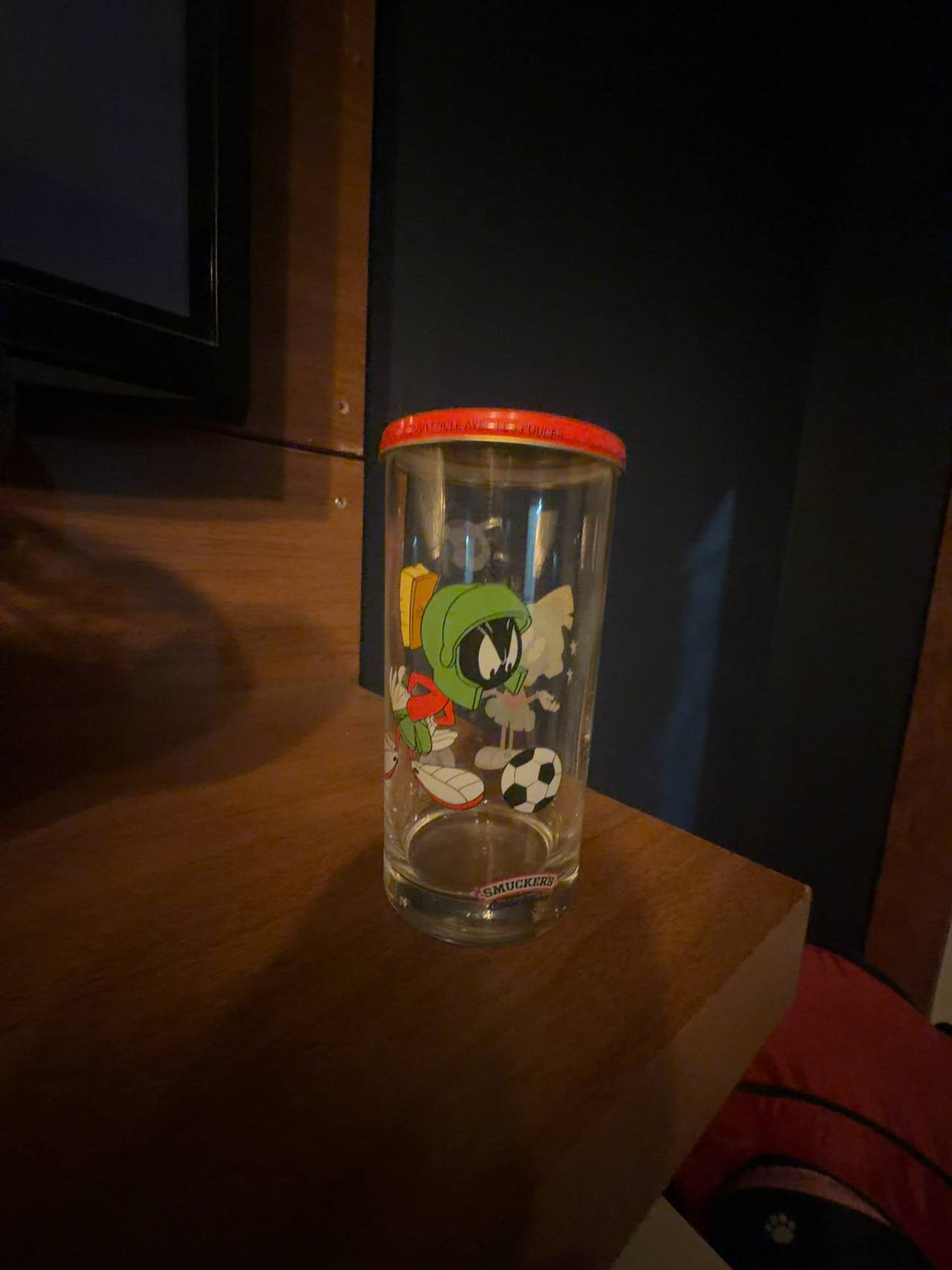 Smucker's Marvin the Martian Soccer Jelly Glass 5" Tall