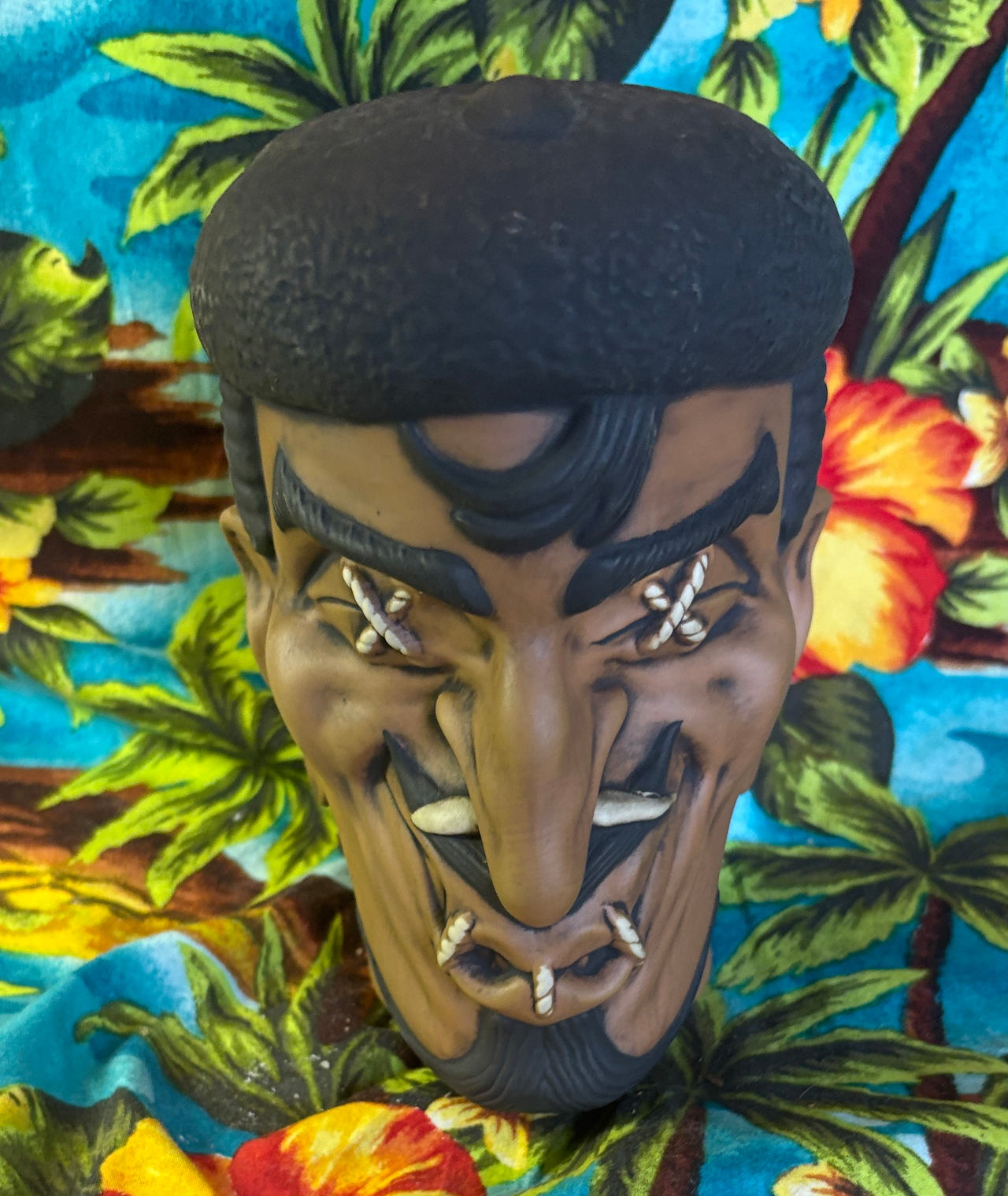 Muntiki Shrunken Head Tiki Mug