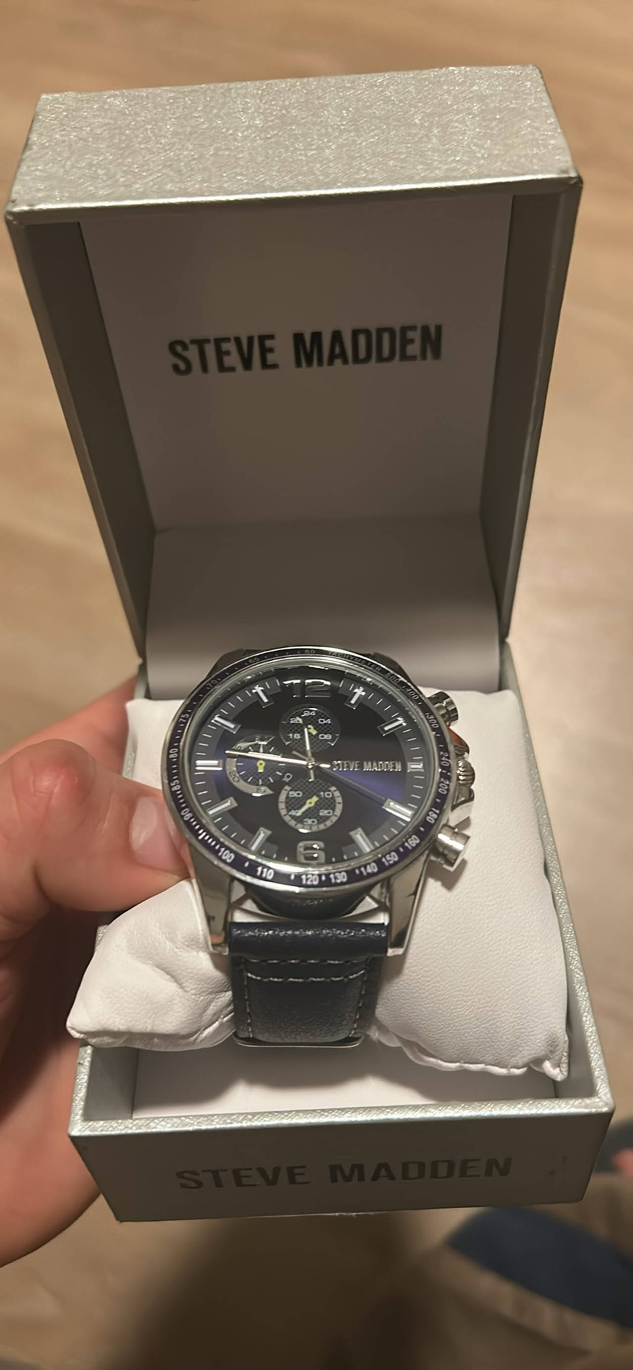 Steve Madden Men's Blue Dial Multi-Function Watch