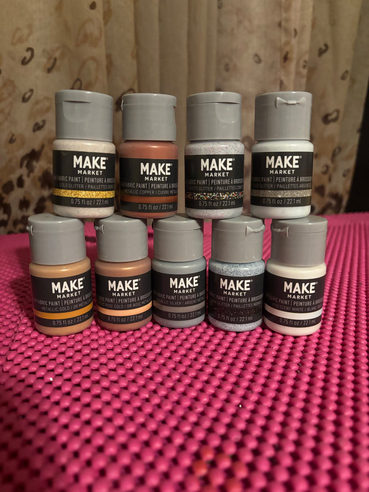 Make Market Fabric Paint 0.75oz Bottles - 9 Pack