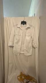 Zac & Rachel White Button Down Shirt with Stretch Sides - Image 1