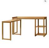 Better Homes & Gardens Ezra Modular L Desk with 2-Cube Storage, Light Honey Finish - Image 2