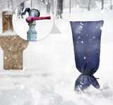 BLACK Homsky Outdoor Faucet Cover Pipe Insulation Sock - Image 4