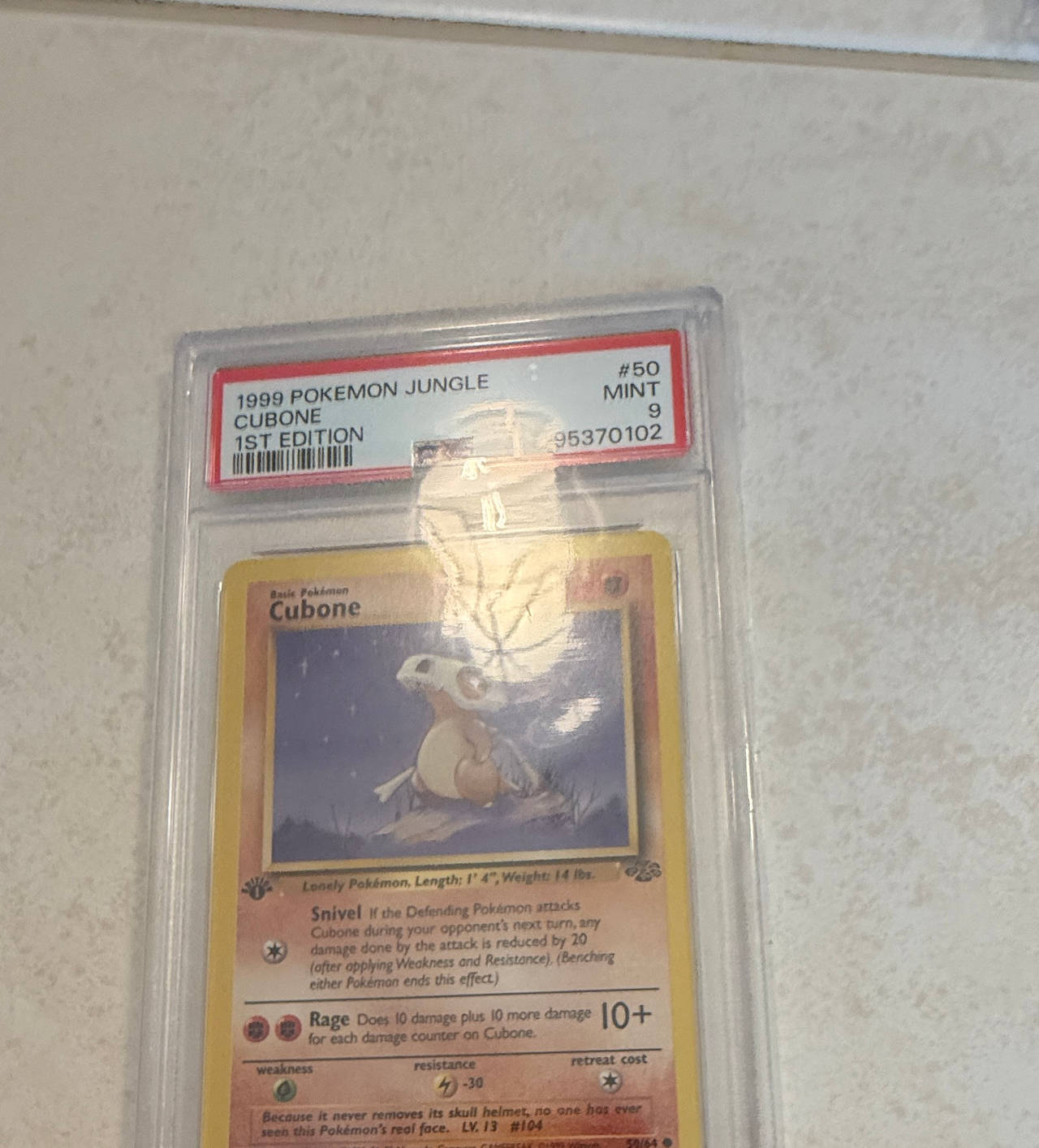 1999 Pokemon Jungle Cubone 1st Edition #50 PSA 9 Mint