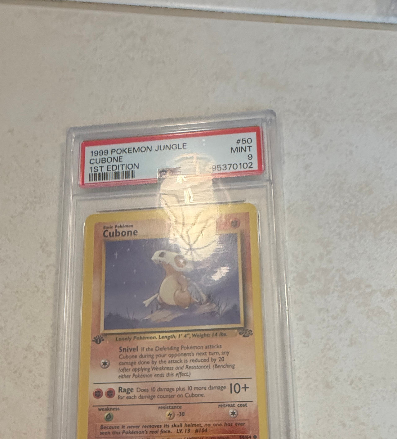 1999 Pokemon Jungle Cubone 1st Edition #50 PSA 9 Mint