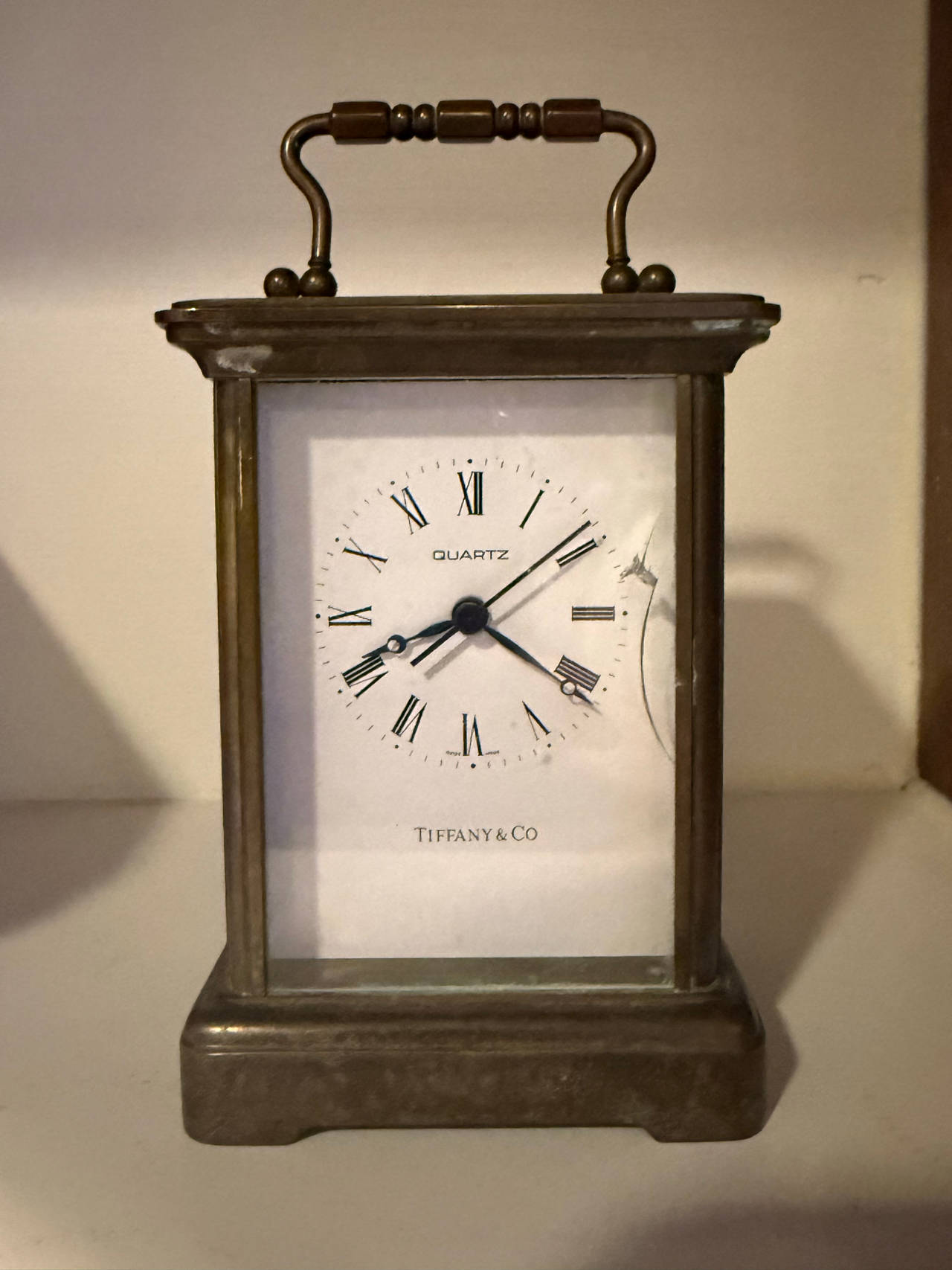 Tiffany & Co. Brass Carriage Clock (in working condition!)