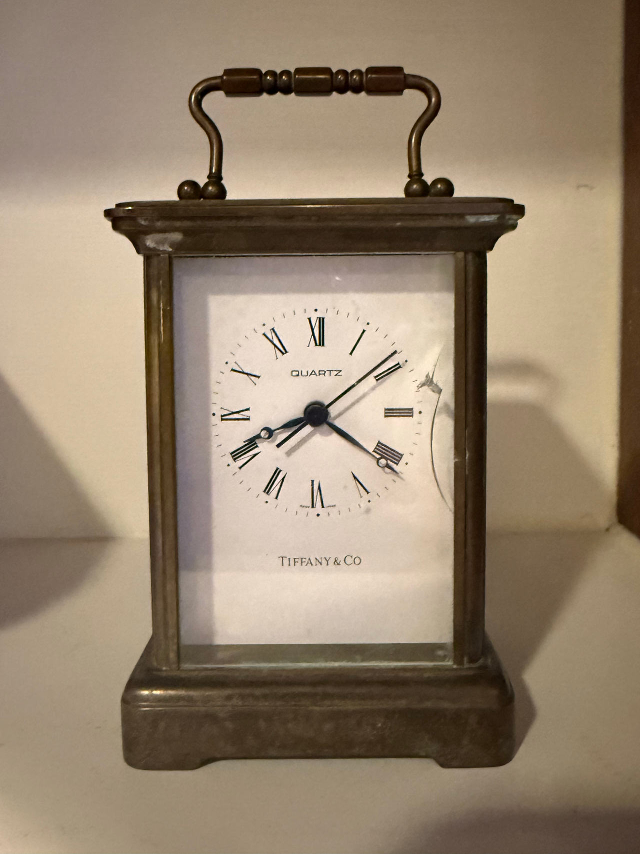 Tiffany & Co. Brass Carriage Clock (in working condition!)