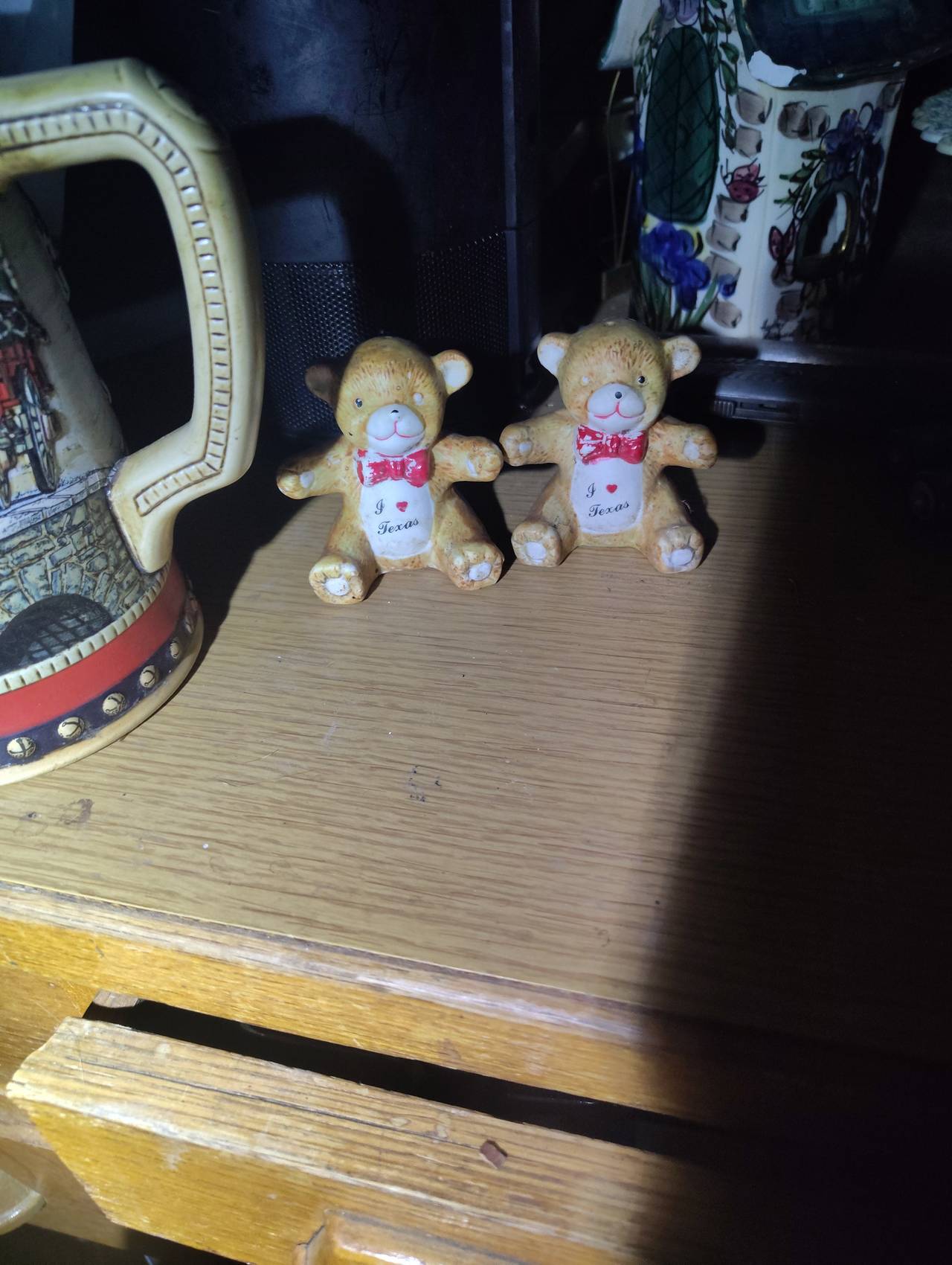 I Love Texas Teddy Bear Salt and Pepper Shakers