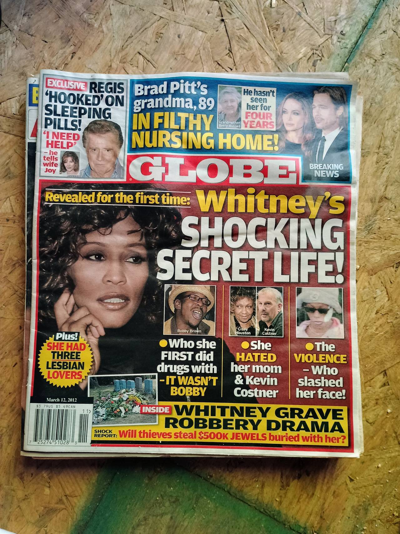 Globe Magazine March 12, 2012 Whitney Houston Cover