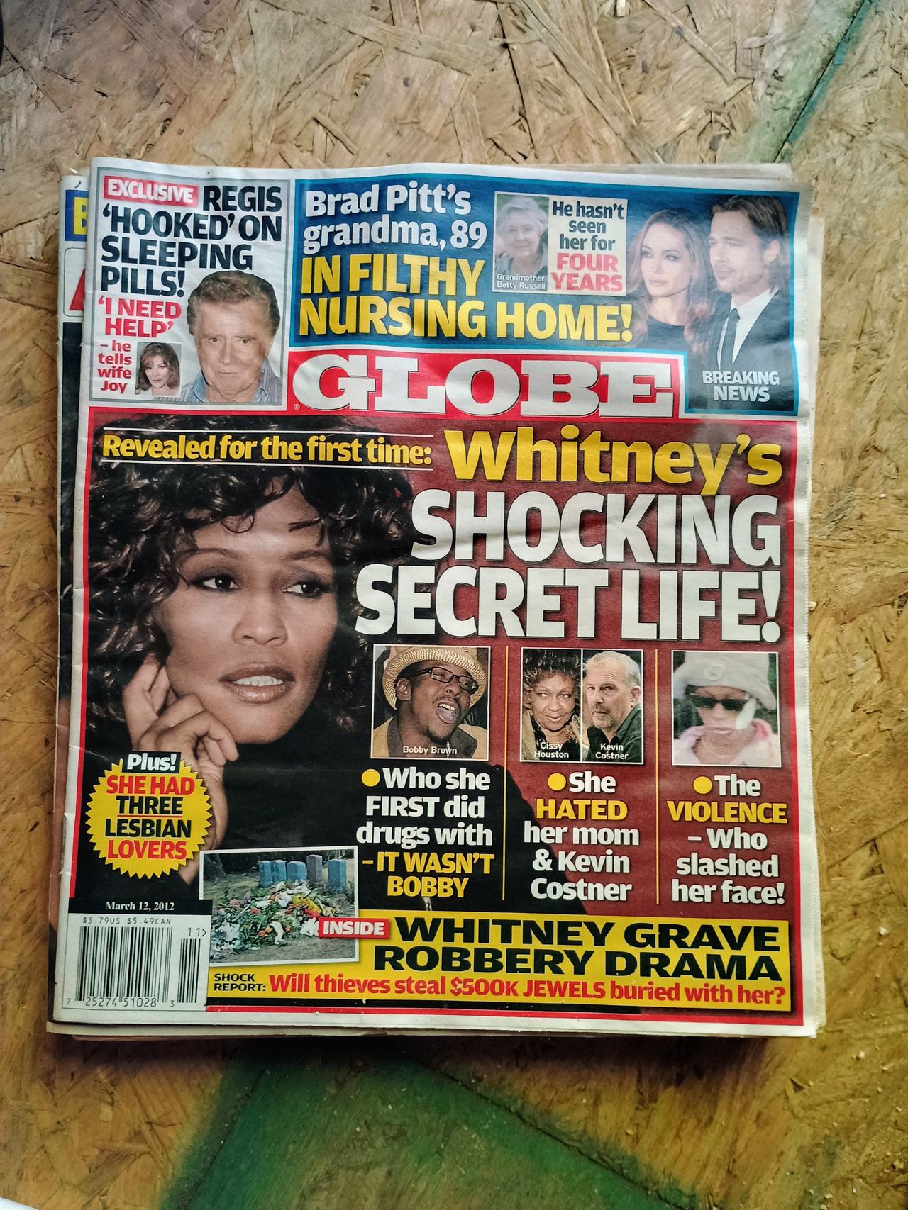Globe Magazine March 12, 2012 Whitney Houston Cover