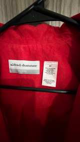 Alfred Dunner Red Button Front Jacket with Decorative Stitching  8P - Image 3