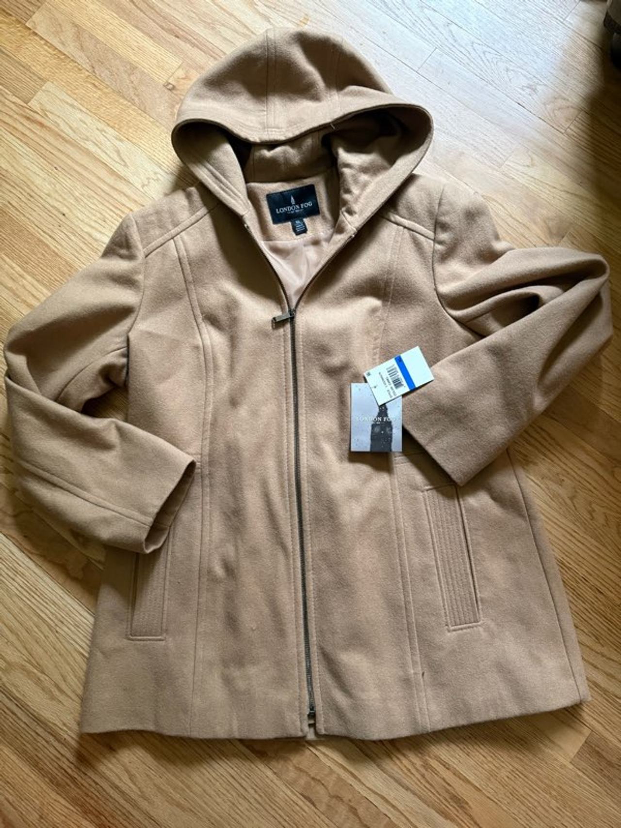 London Fog Women's Wool Blend Hooded Coat