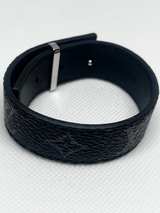 Louis Vuitton Slim Bracelet Black Leather 9‑Inch - Image 3