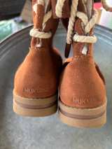 Muks Luks Sunburst Lace Up Suede Boots - Image 8