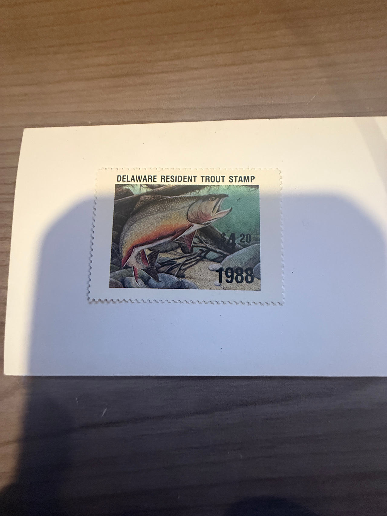1988 Delaware Resident Trout Stamp