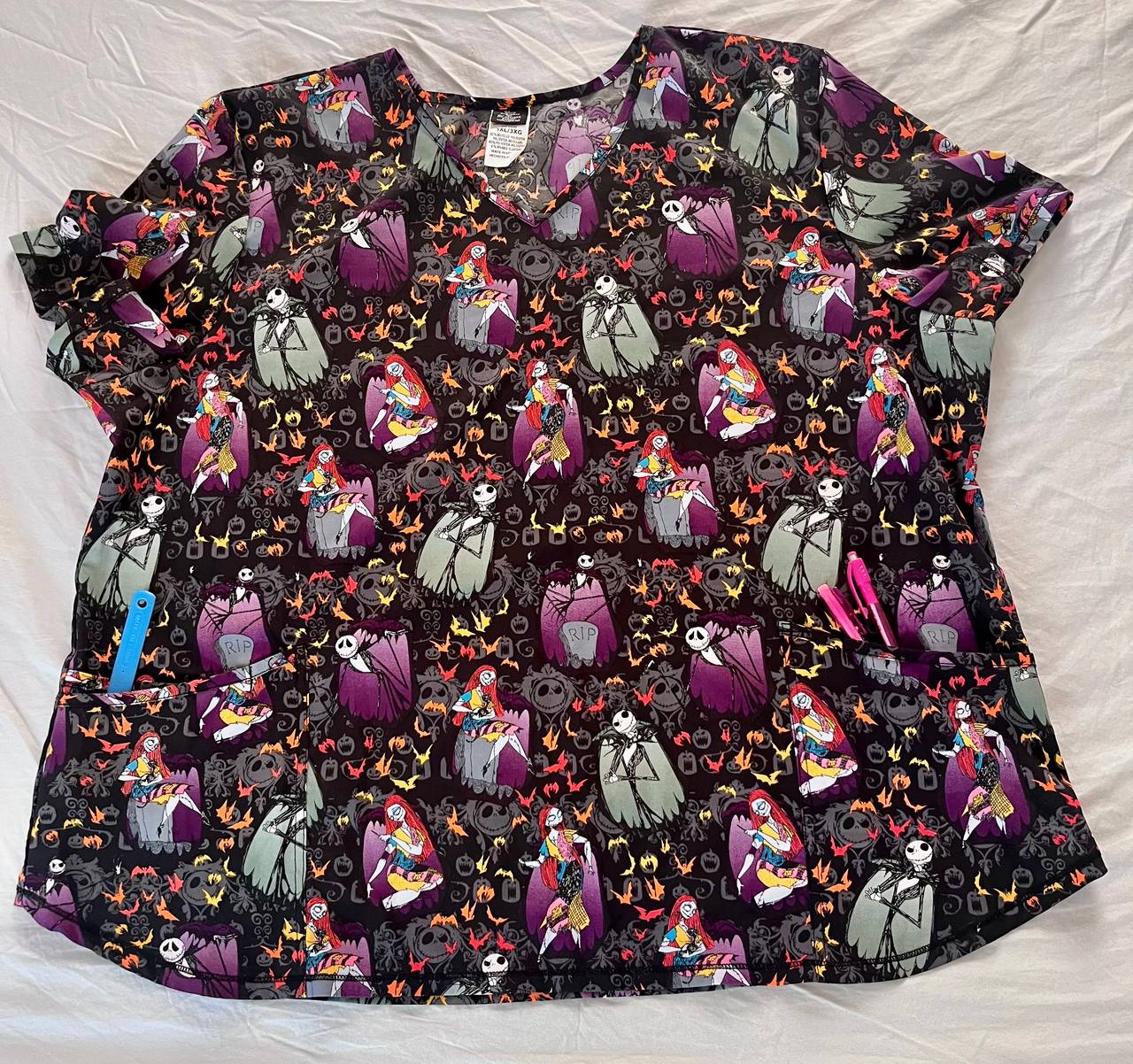 Disney The Nightmare Before Christmas Scrub Top
