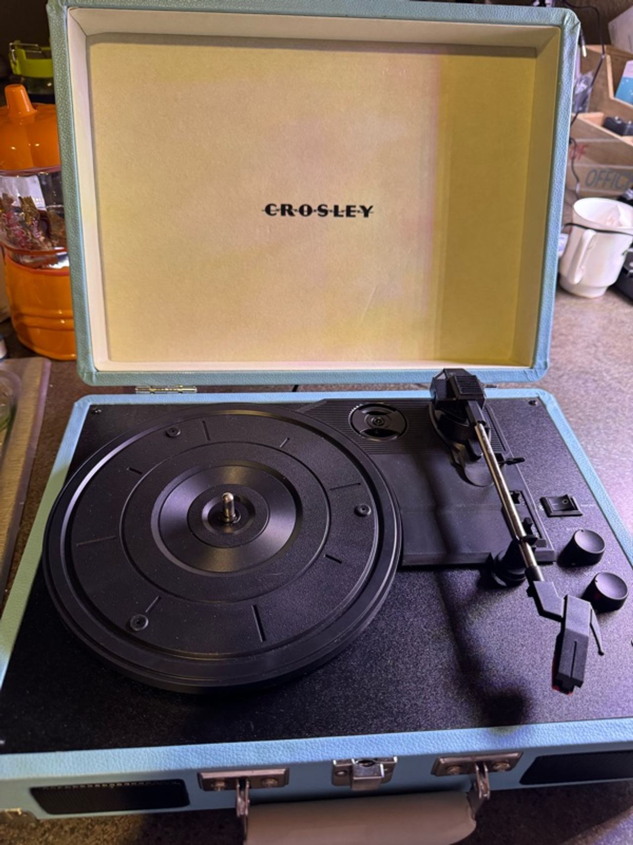 Crosley Cruiser Deluxe Turquoise Portable Turntable