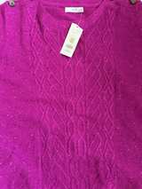 Marks and Spencer Wool Crew Neck Sweater Purple - Image 3