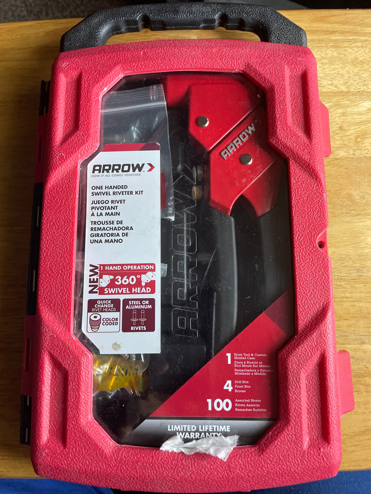 Arrow One Handed Swivel Riveter Kit
