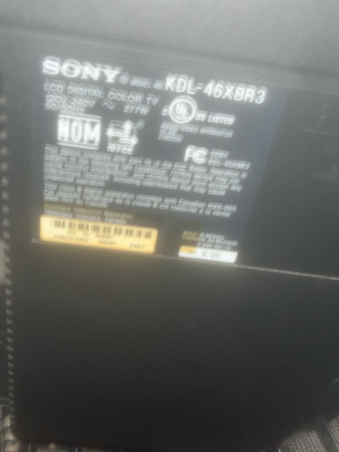 Sony Bravia 46" LCD TV