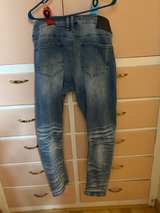 Men's Distressed Moto Denim Jeans - Image 2