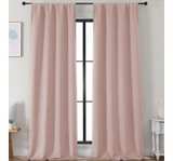 Ava Blush Blackout Curtains for Bedroom 96 Inches Long 2 Panels, 52x95" - Image 1