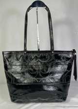 Coach Signature Patent Leather Tote Bag - Image 2
