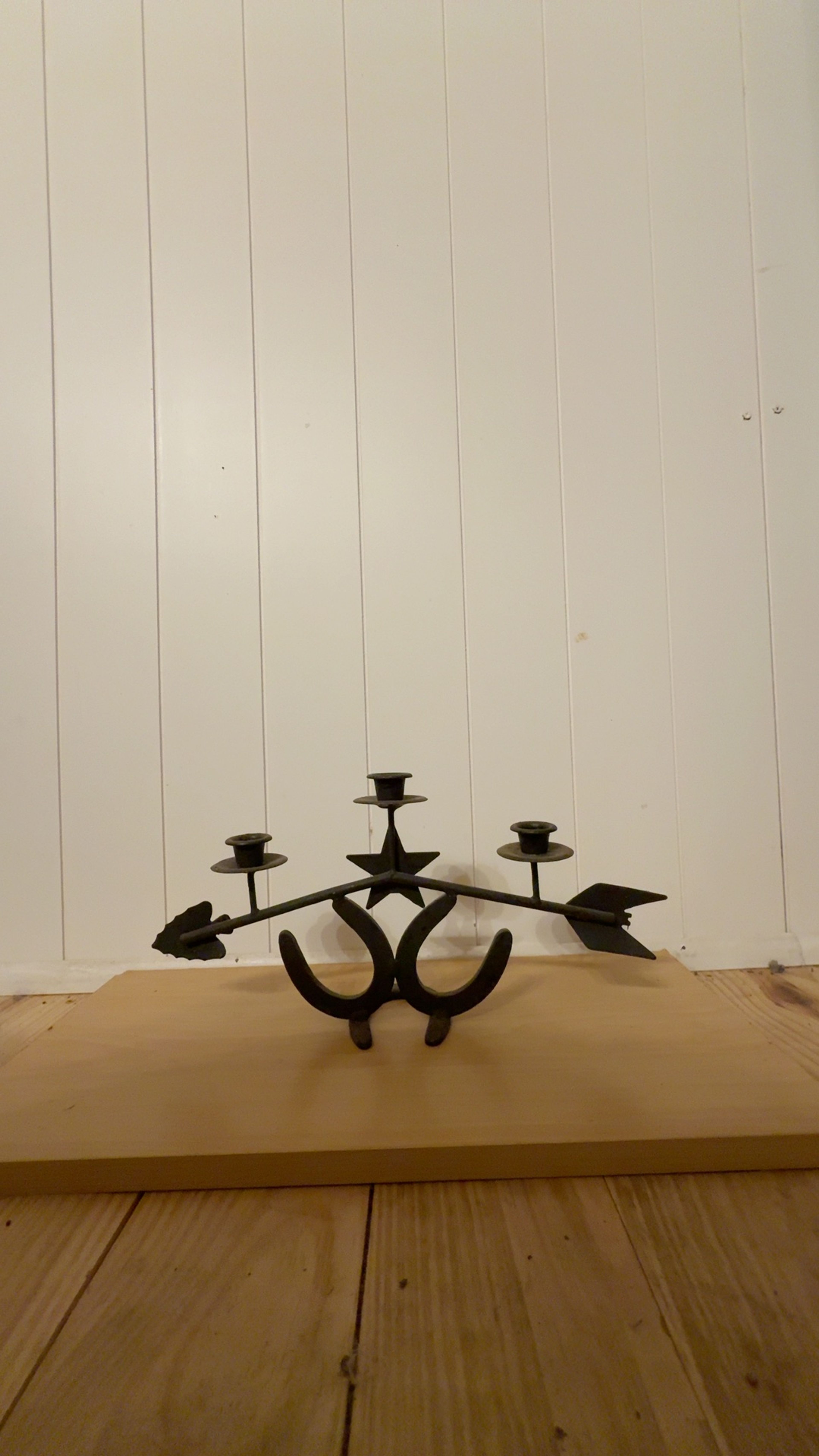 Dansk 3-Arm Vintage Cast Iron Candle Holder